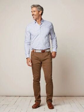 johnnie-O Brown Slim Chino Pants